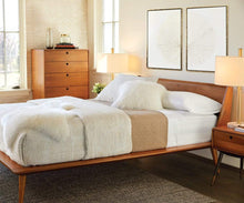 Load image into Gallery viewer, Bolig Bed - Light Walnut Stain